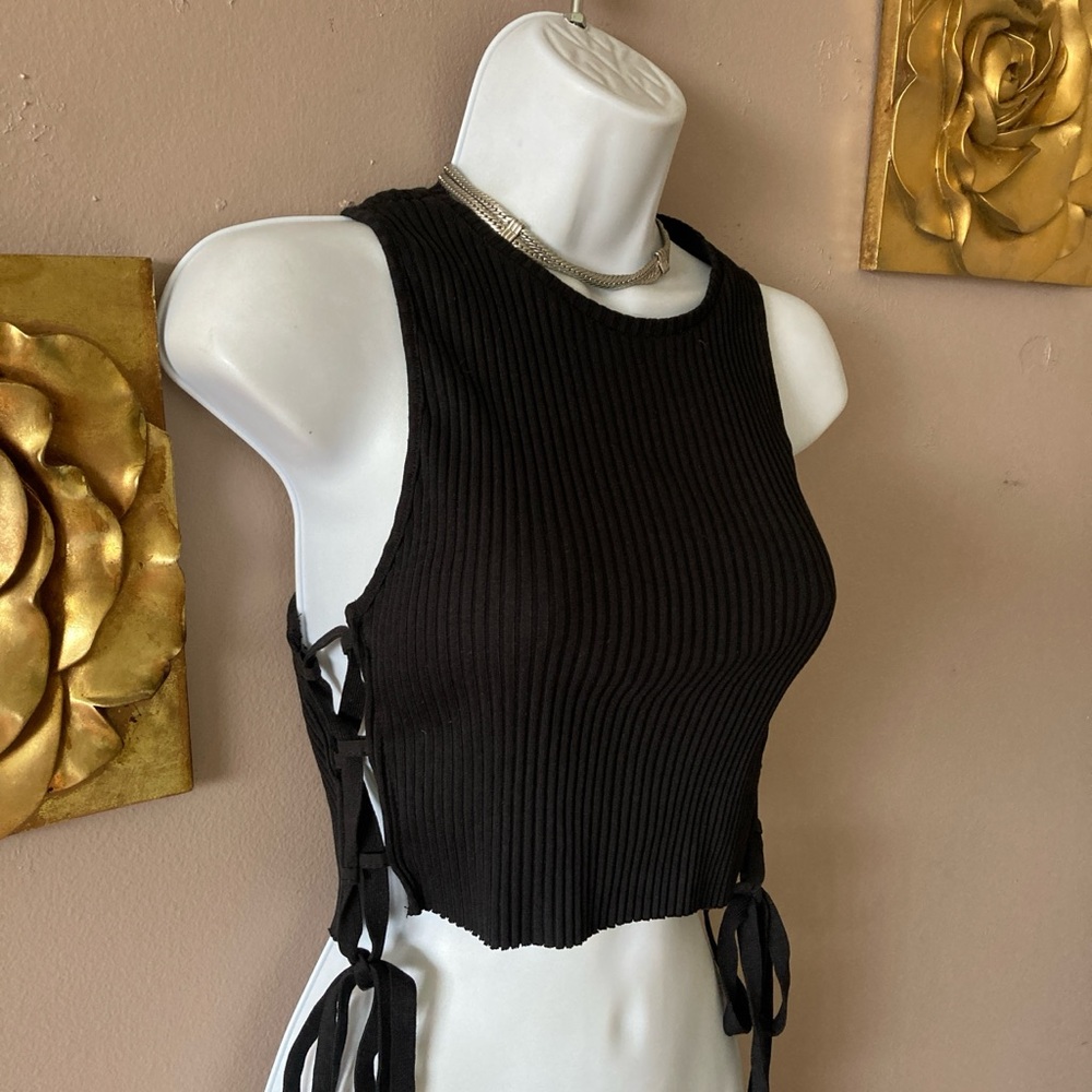 Zara Black crop Top